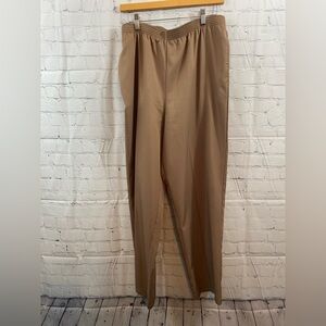 Bon Worth Elastic Waist 100% Polyester Pull On Slacks Pants Womens Size Medium